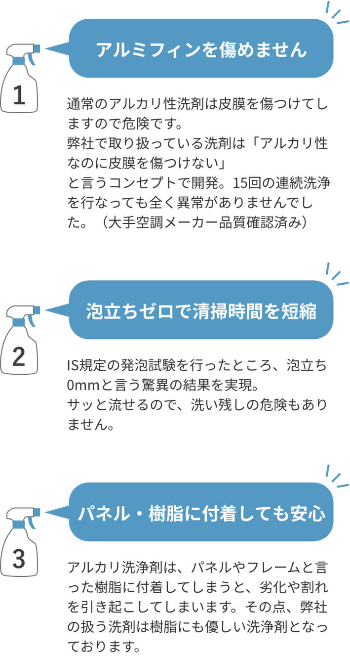洗浄剤の特徴